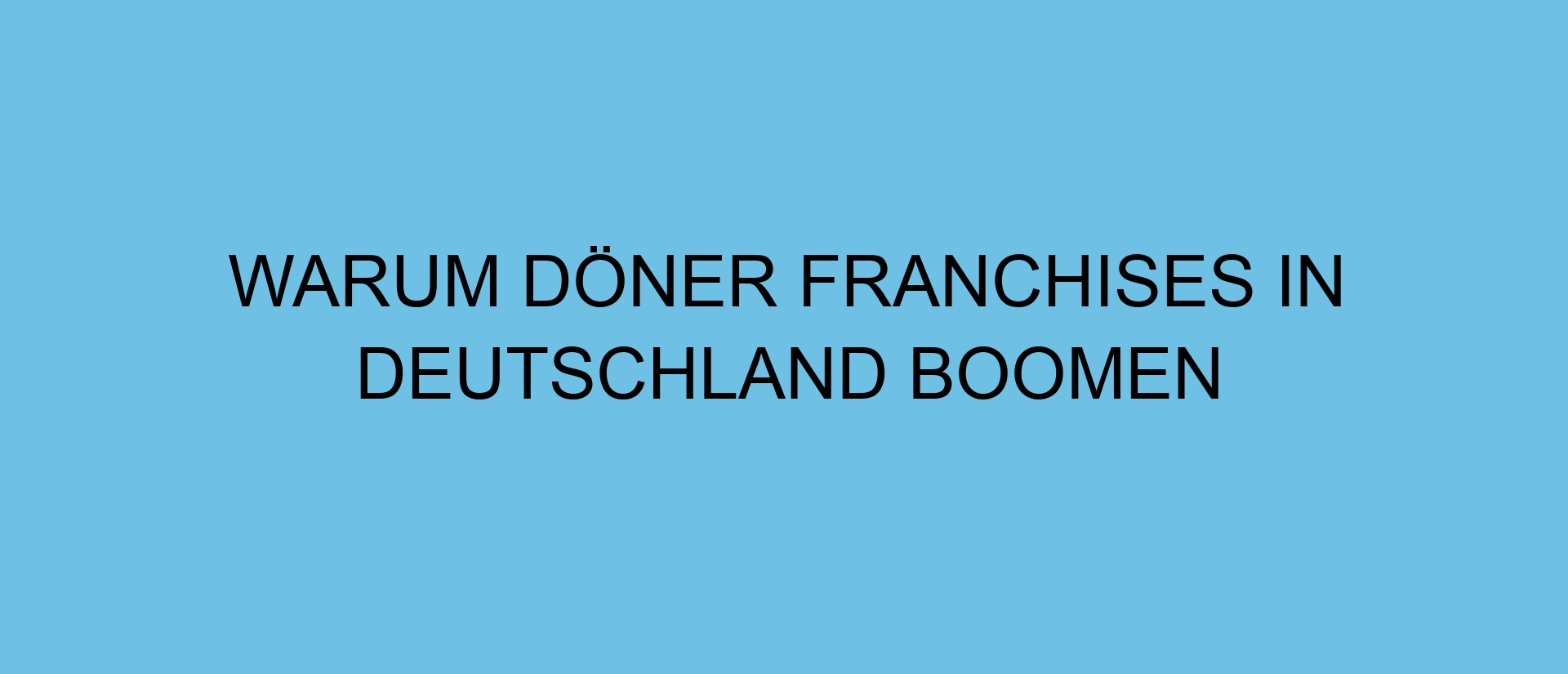 Warum Döner Franchises in Deutschland boomen